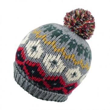 Cute Women's Warm Knitted Bobble Hat