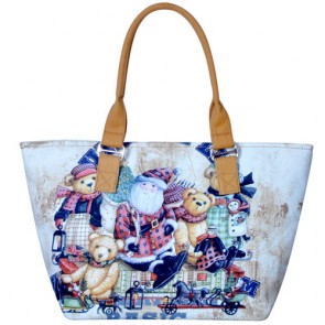 Cartoon Santa Claus Tote Bags Cloth Bags