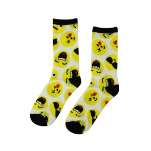 Cute Women's Funny Emoji Pattern Crew Socks