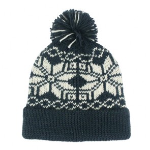 Custom Unisex Jacquard Cool Knitted Bobble Hat