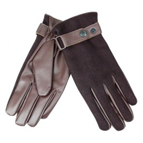 Fashion Winter Fleece Lining Nappa Leather Gloves  