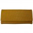 Women's Hand Woven Yellow Premium continental Leather Wallet